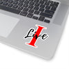 Oversized &quot;I&quot; Cursive LIVE On Kiss-Cut Stickers