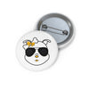 Yellow Diamond Sporting Paw Print Sunglasses On Custom Pin Buttons