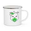 Green Baby Diva Enamel Camping Mug