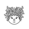 Diamond Paw Print Afro Kiss-Cut Stickers