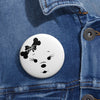 Black Diamond Face On Custom Pin Buttons