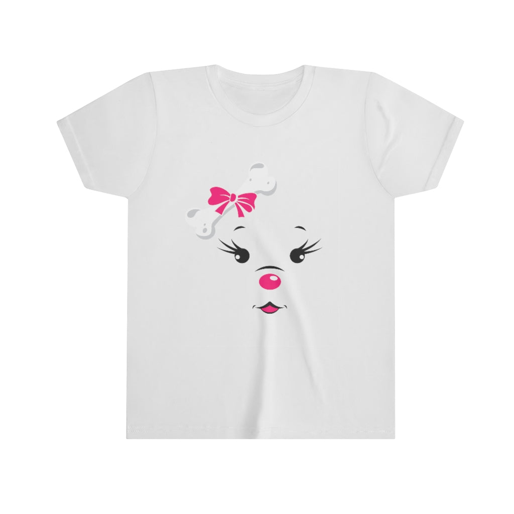 Pink Diamond Face On Youth Short Sleeve Tee