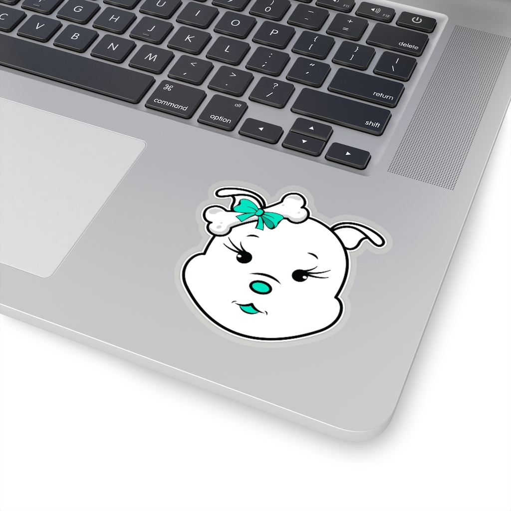 Turquoise Diamond On Kiss-Cut Stickers