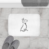 Black Poochie Diva Icon On Bath Mat