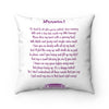 Dog Bowl Blessings Starvin&#39; Purple Spun Polyester Square Pillow