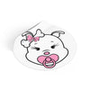 Pink Baby Diva Round Vinyl Stickers