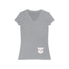 Pink Mumble&#39;s On A Low Women&#39;s Jersey Short Sleeve V-Neck Tee