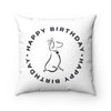 Poochie Diva Happy Birthday On Spun Polyester Square Pillow