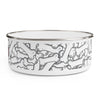 Proud Dog Mom On Dog Bone Pile Enamel Bowl