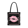 Live Life Speaking Out With Pink Lips On Tote Bag