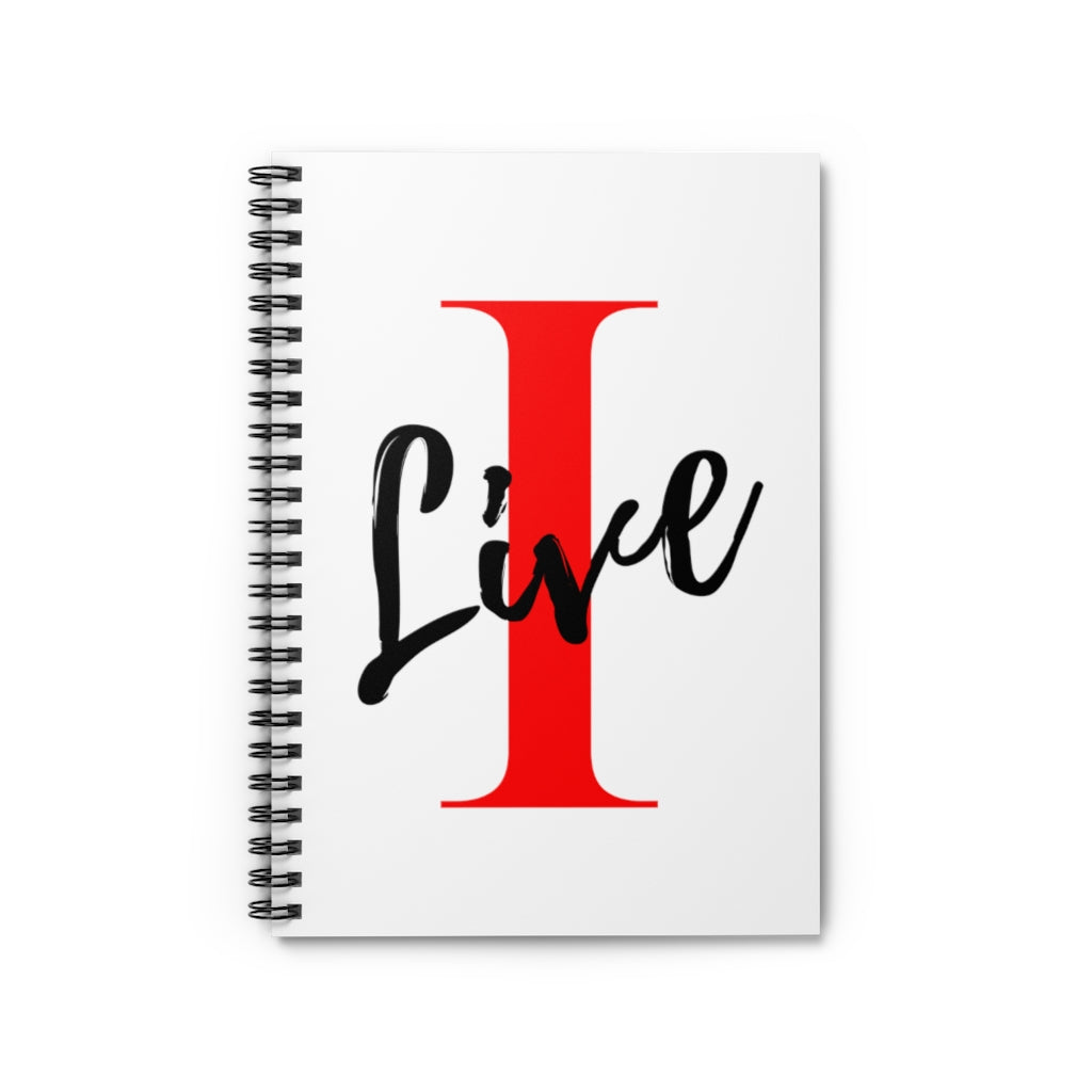Oversized "I" LIVE On Spiral Notebook - Ruled Line