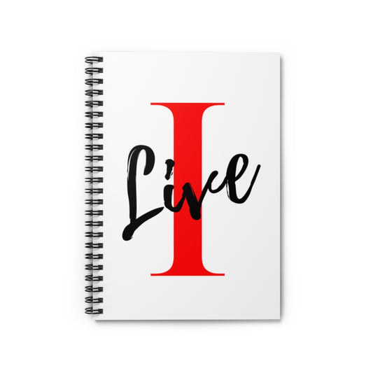 Oversized "I" LIVE On Spiral Notebook - Ruled Line