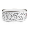 Proud Dog Mom On Dog Bone Pile Enamel Bowl