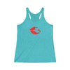 Trailblazer Red Mumble Lips On Women&#39;s Tri-Blend Racerback Tank