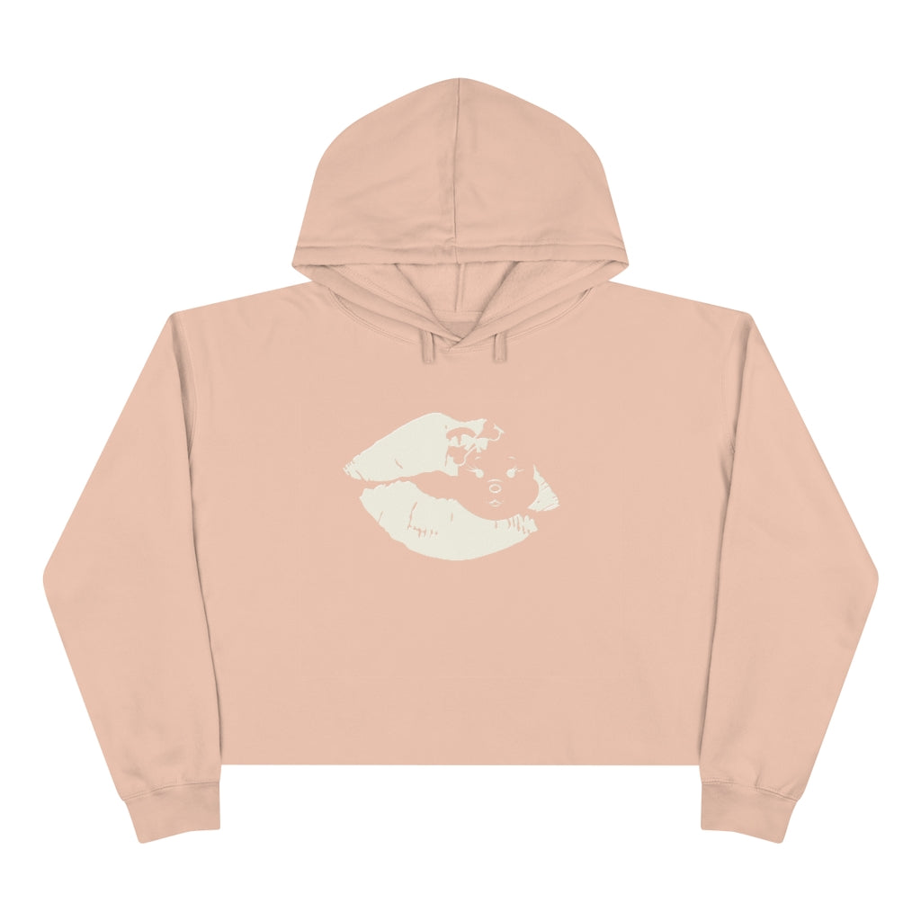 Diamond's Lips Crop Hoodie