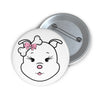 Pink Diamond On Custom Pin Buttons