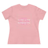 Live Life Speaking Out With Pink Lips On Women&#39;s Premium Tee