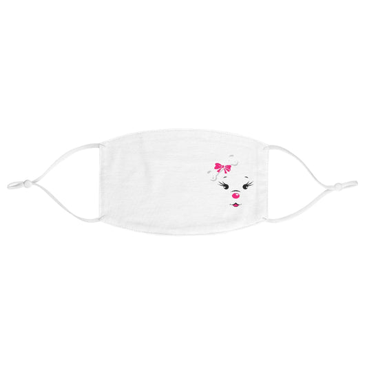 Pink Diamond Face On Fabric Face Mask