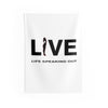 Live Life Speaking Out With Activist Shouting On Indoor Wall Tapestries