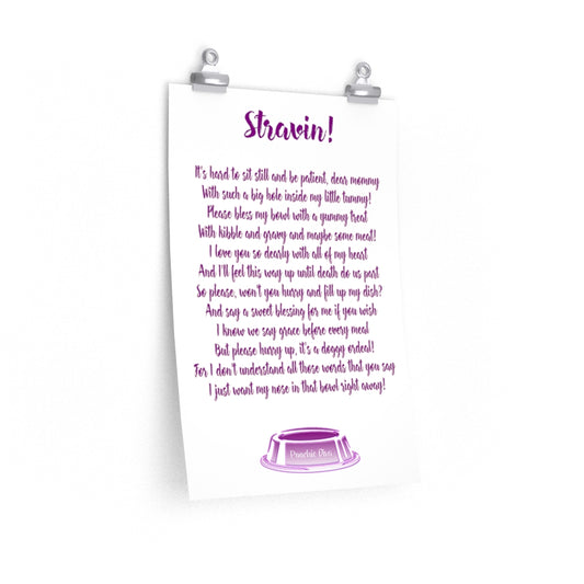 Dog Bowl Blessings - Starvin' Premium Matte vertical posters