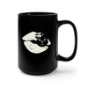 White Diamond Lips On Black Mug 15oz