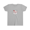 Diamond Sporting Heartshaped Glasses On Youth Short Sleeve Tee