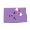 Pink Diamond Face On Lavender Greeting Cards (7 pcs)