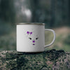 Diamond&#39;s Face Rocking Purple On Enamel Camping Mug