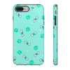 Diamond Bone Confetti Turquoise Tough Cases