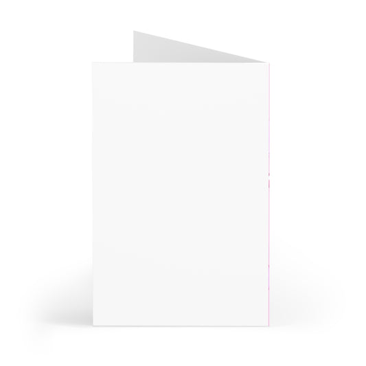 Personalized Yellow Diamond Head On Pinkish Greeting Cards (7 pcs)