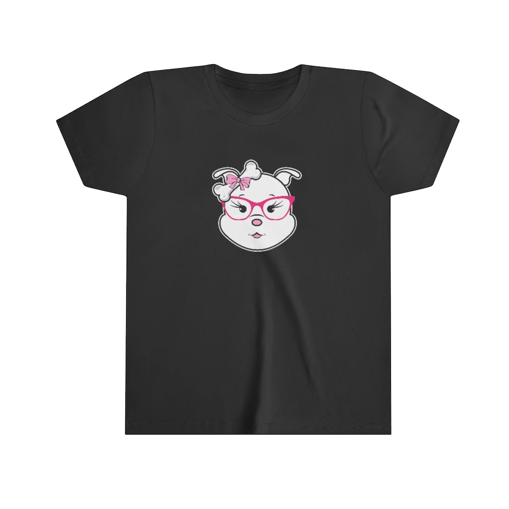 Diamond Sporting Pink Glasses On Youth Short Sleeve Tee