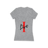 Oversized &quot;I&quot; LIVE On A Women&#39;s Jersey Short Sleeve Deep V-Neck Tee