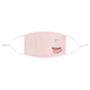 Vanilla With Sprinkles Diamond Cupcake On Pink Fabric Face Mask