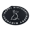 Poochie Diva&#39;s Happy Birthday On Black Round Vinyl Stickers