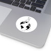 Best Dog In The World On Black Round Vinyl Stickers