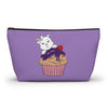 Diamond On Purple Frosted Cupcake On Lavender Accessory Pouch w T-bottom