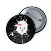 Pink Diamond Splash On Custom Pin Buttons