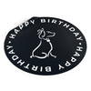 Poochie Diva&#39;s Happy Birthday On Black Round Vinyl Stickers