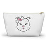 Pink Diamond On White Accessory Pouch w T-bottom