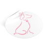 Pink Poochie Diva Icon On Round Vinyl Stickers