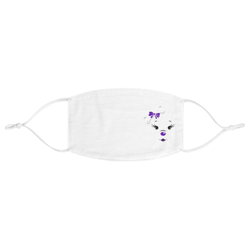 Purple Diamond Face On Fabric Face Mask