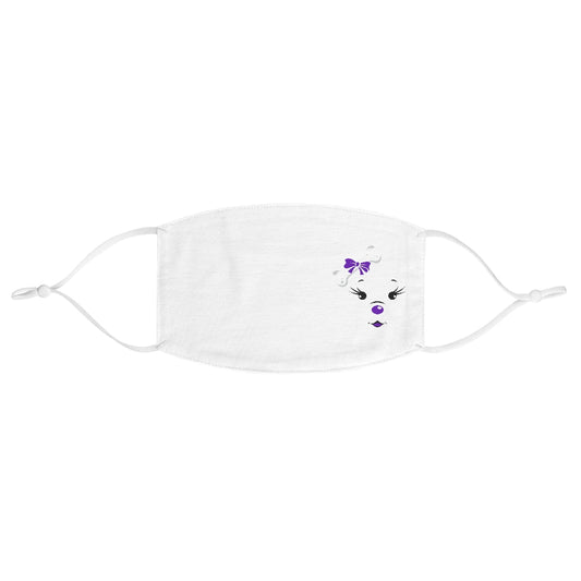 Purple Diamond Face On Fabric Face Mask