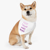 Keep Calm and Wag On White Pet Bandana Collar