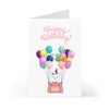 Diamond Balloon Pink Purse Happy Birthday Cards (7 pcs)