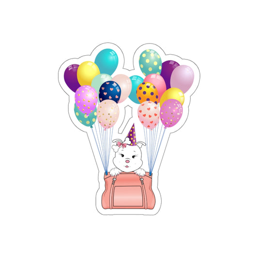 Diamond Balloon Pink Purse Kiss-Cut Stickers