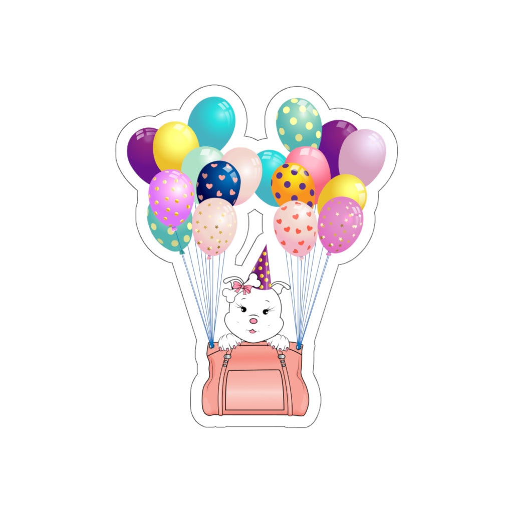 Diamond Balloon Pink Purse Kiss-Cut Stickers