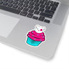 Mumbles Fuchsia Cupcake On Kiss-Cut Stickers