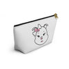 Pink Diamond On White Accessory Pouch w T-bottom