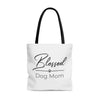 Black Blessed Dog Mom On Tote Bag