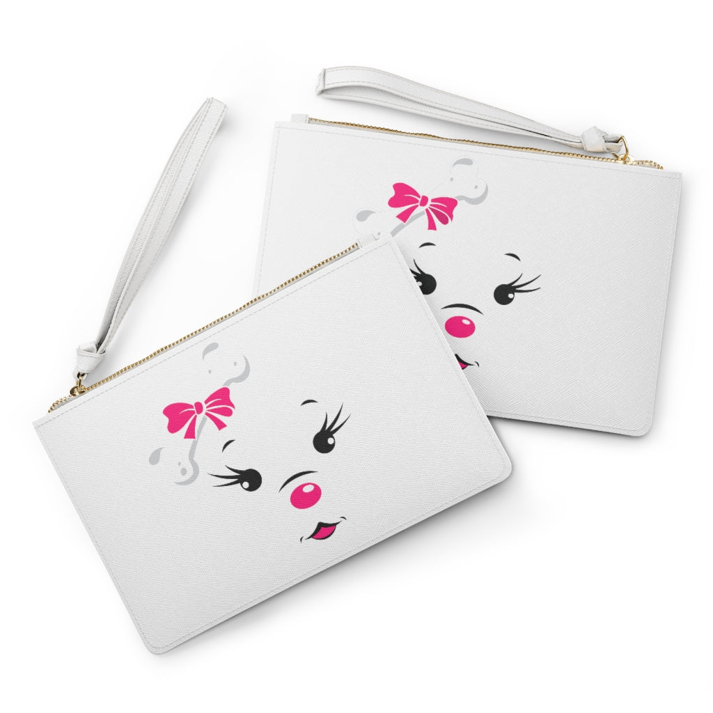 Pink Diamond Face On Clutch Bag